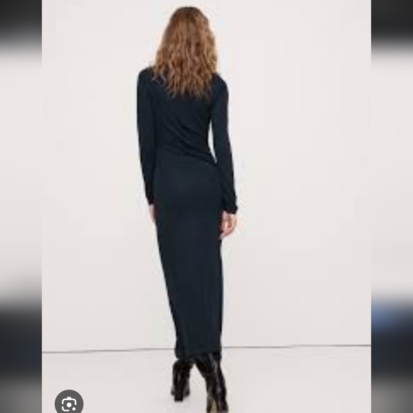 Banana Republic NWT Elegant Navy Long Sleeve Dress MSRP 150$ Size M - Picture 5 of 7